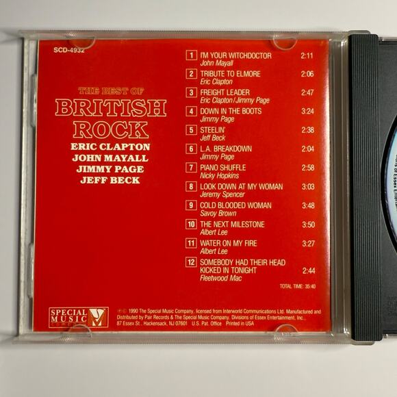 The Best of British Rock CD Eric Clapton, Jimmy Page, Jeff Beck,John Mayall 1990 - Picture 5 of 7